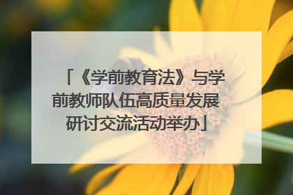 《学前教育法》与学前教师队伍高质量发展研讨交流活动举办