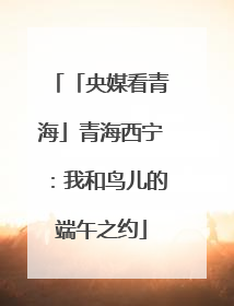 「央媒看青海」青海西宁：我和鸟儿的端午之约