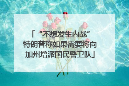 “不想发生内战” 特朗普称如果需要将向加州增派国民警卫队