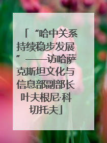 “哈中关系持续稳步发展”——访哈萨克斯坦文化与信息部副部长叶夫根尼·科切托夫