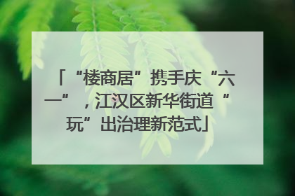 “楼商居”携手庆“六一”，江汉区新华街道“玩”出治理新范式