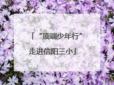 “顶端少年行”走进信阳三小