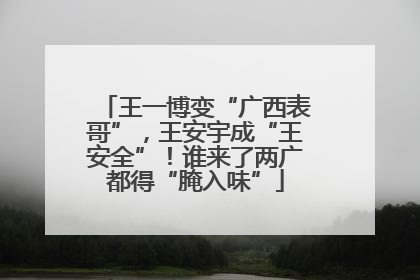 王一博变“广西表哥”，王安宇成“王安全”！谁来了两广都得“腌入味”