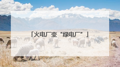 火电厂变“绿电厂”