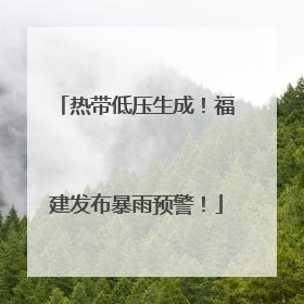 热带低压生成！福建发布暴雨预警！