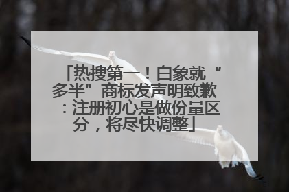 热搜第一！白象就“多半”商标发声明致歉：注册初心是做份量区分，将尽快调整
