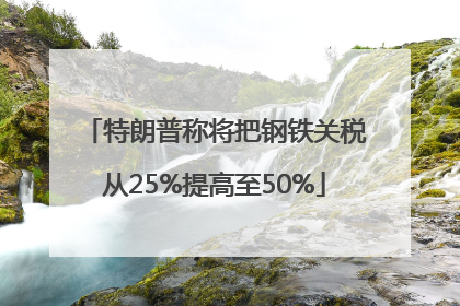 特朗普称将把钢铁关税从25%提高至50%