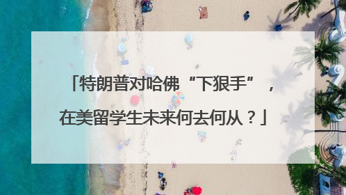 特朗普对哈佛“下狠手”，在美留学生未来何去何从？