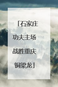 石家庄功夫主场战胜重庆铜梁龙