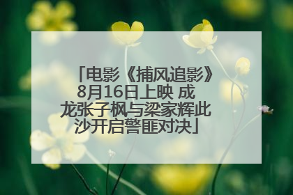 电影《捕风追影》8月16日上映 成龙张子枫与梁家辉此沙开启警匪对决
