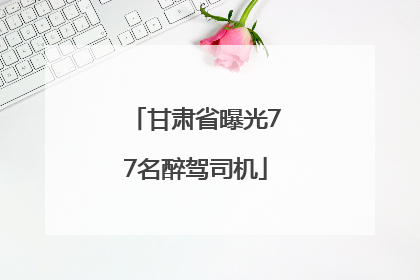 甘肃省曝光77名醉驾司机