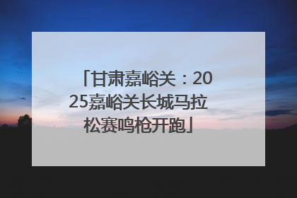 甘肃嘉峪关：2025嘉峪关长城马拉松赛鸣枪开跑