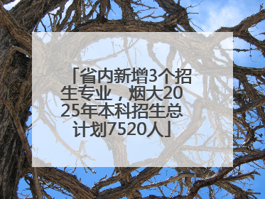 省内新增3个招生专业，烟大2025年本科招生总计划7520人