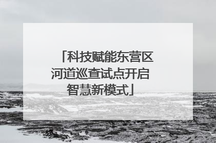 科技赋能东营区河道巡查试点开启智慧新模式
