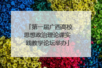 第一届广西高校思想政治理论课实践教学论坛举办