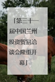 第三十一届中国兰州投资贸易洽谈会隆重开幕