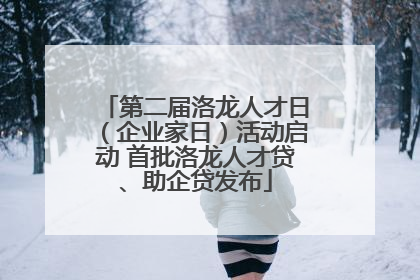 第二届洛龙人才日（企业家日）活动启动 首批洛龙人才贷、助企贷发布
