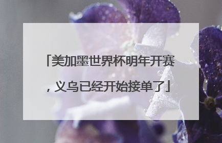 美加墨世界杯明年开赛，义乌已经开始接单了