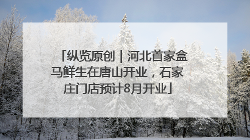 纵览原创｜河北首家盒马鲜生在唐山开业，石家庄门店预计8月开业