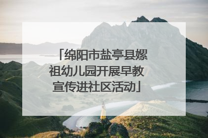 绵阳市盐亭县嫘祖幼儿园开展早教宣传进社区活动