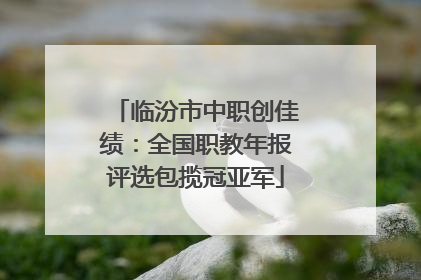 临汾市中职创佳绩：全国职教年报评选包揽冠亚军