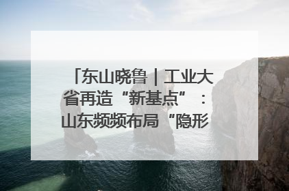 东山晓鲁｜工业大省再造“新基点”：山东频频布局“隐形冠军”背后