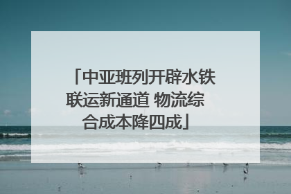 中亚班列开辟水铁联运新通道 物流综合成本降四成