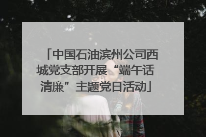 中国石油滨州公司西城党支部开展“端午话清廉”主题党日活动