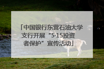 中国银行东营石油大学支行开展“5·15投资者保护”宣传活动