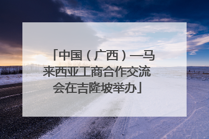 中国（广西）—马来西亚工商合作交流会在吉隆坡举办