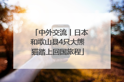 中外交流丨日本和歌山县4只大熊猫踏上回国旅程