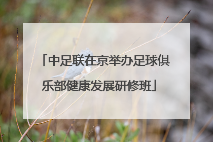 中足联在京举办足球俱乐部健康发展研修班
