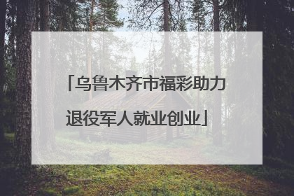 乌鲁木齐市福彩助力退役军人就业创业