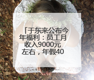 于东来公布今年福利：员工月收入9000元左右，年假40天以上