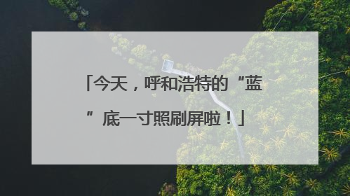 今天，呼和浩特的“蓝”底一寸照刷屏啦！