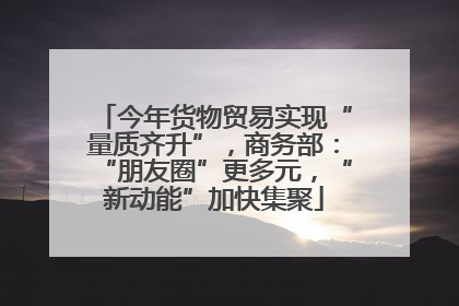 今年货物贸易实现“量质齐升”，商务部：“朋友圈”更多元，“新动能”加快集聚