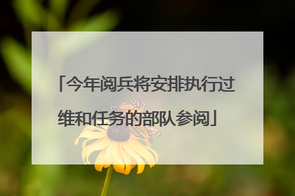 今年阅兵将安排执行过维和任务的部队参阅