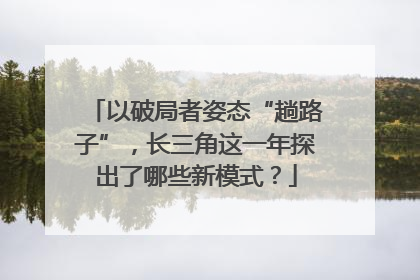 以破局者姿态“趟路子”，长三角这一年探出了哪些新模式？