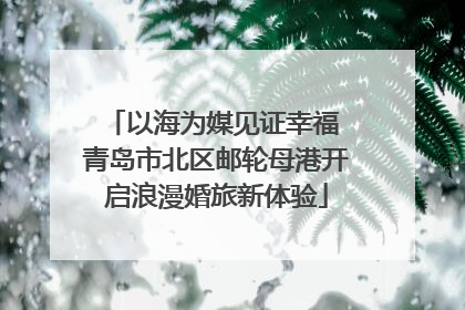 以海为媒见证幸福 青岛市北区邮轮母港开启浪漫婚旅新体验