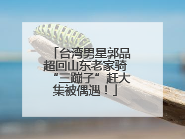 台湾男星郭品超回山东老家骑“三蹦子”赶大集被偶遇！