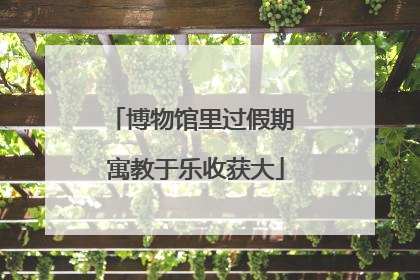 博物馆里过假期 寓教于乐收获大