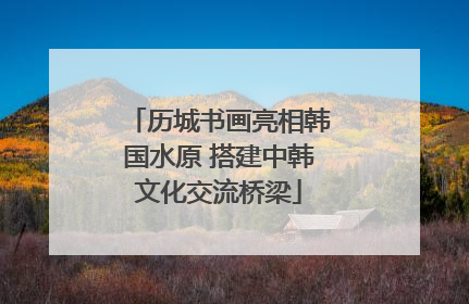 历城书画亮相韩国水原 搭建中韩文化交流桥梁