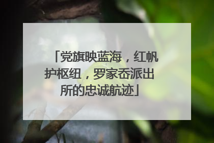 党旗映蓝海，红帆护枢纽，罗家岙派出所的忠诚航迹