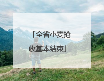 全省小麦抢收基本结束