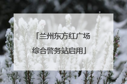 兰州东方红广场综合警务站启用