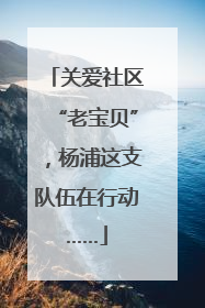 关爱社区“老宝贝”，杨浦这支队伍在行动……