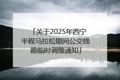关于2025年西宁半程马拉松期间公交线路临时调整通知