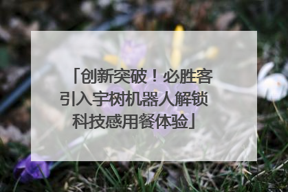 创新突破！必胜客引入宇树机器人解锁科技感用餐体验