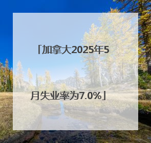 加拿大2025年5月失业率为7.0%