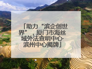 助力“滨企创世界”，厦门市海丝域外法查明中心·滨州中心揭牌